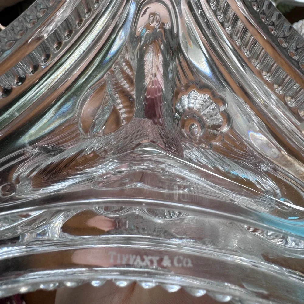 Vintage 2 pairs (4) Tiffany & Co Crystal Dolphin Fish Candlesticks Holder - Picture 7 of 7